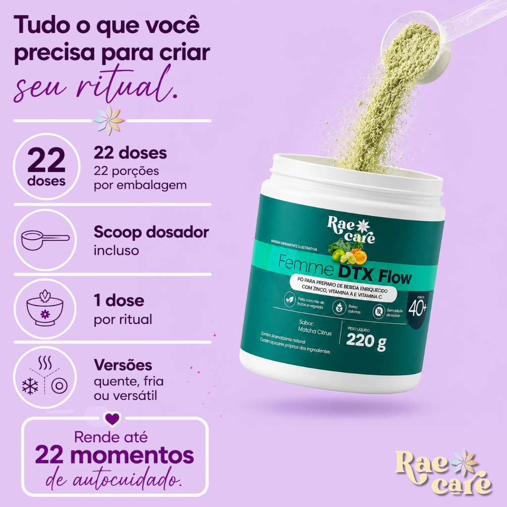 Femme DTx Flow – pote 220g sabor Matcha Citrus